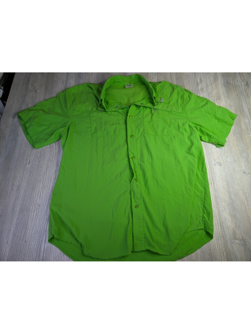 Reel Legends Performance Green Short Sleeve Shirt XL fishing